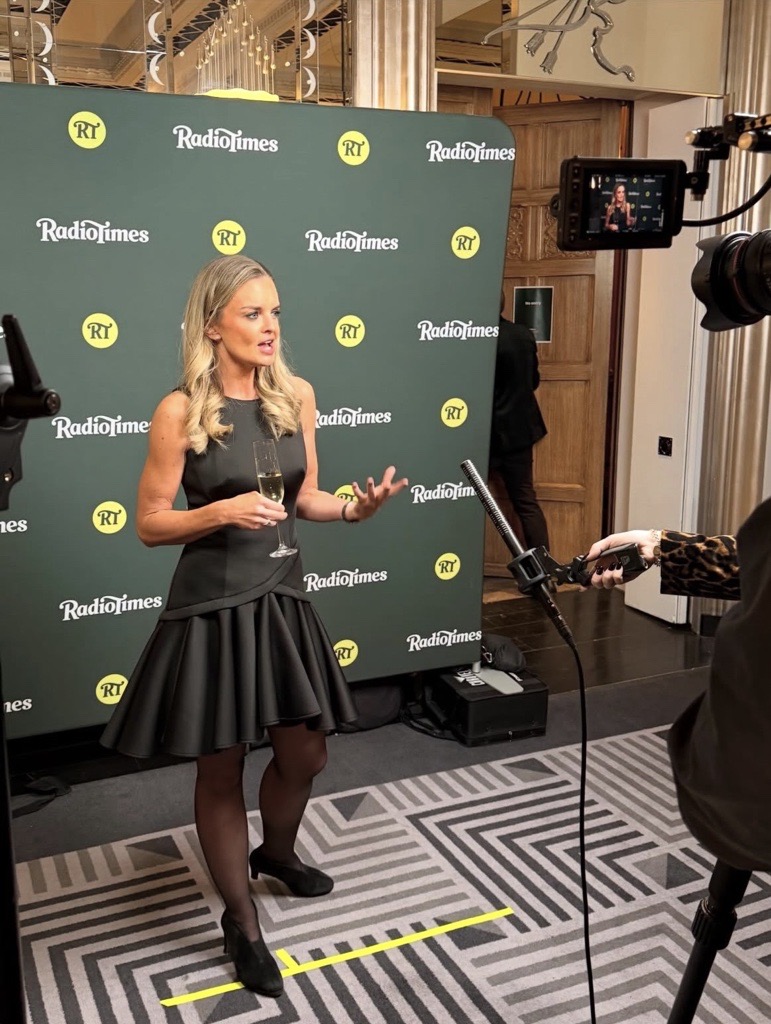 Laura Enston interviewed on the Radio Times red carpet
